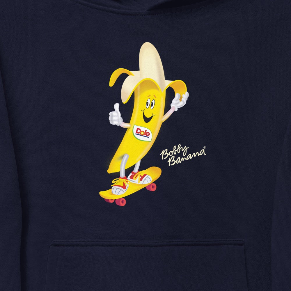 Dole Bobby Banana Skateboard Kids Hooded Sweatshirt-2