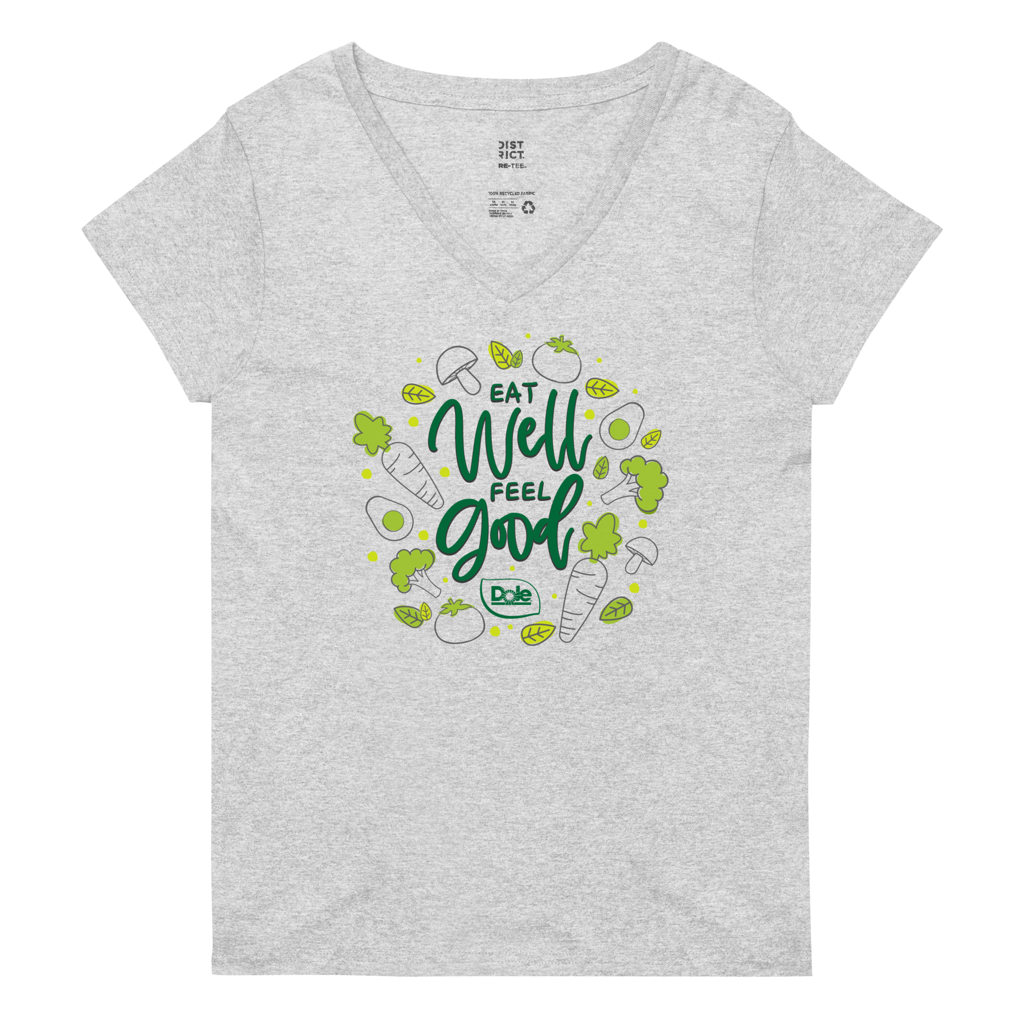 Dole Eat Well Feel Good Women's Recycled V-Neck T-Shirt-2