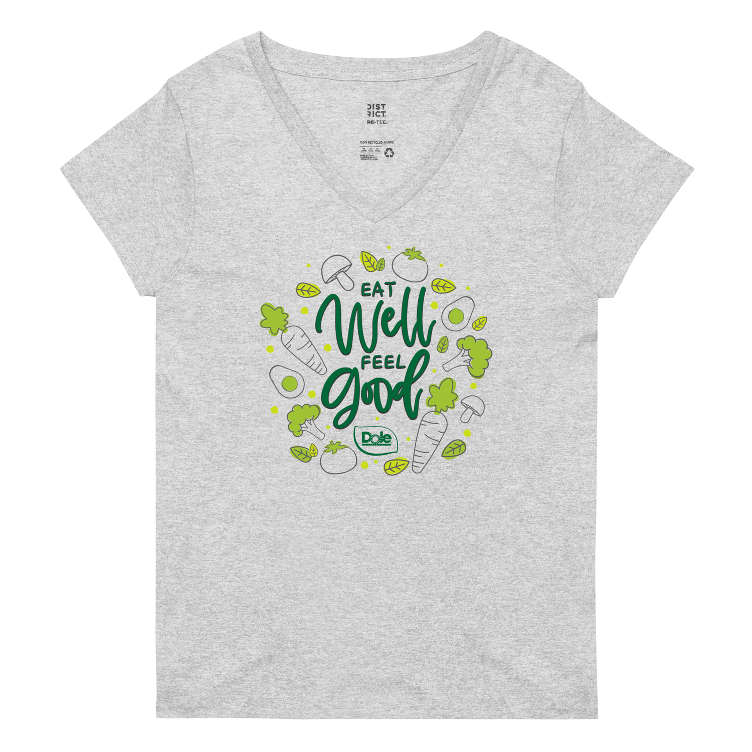 Dole Eat Well Feel Good Women's Recycled V-Neck T-Shirt