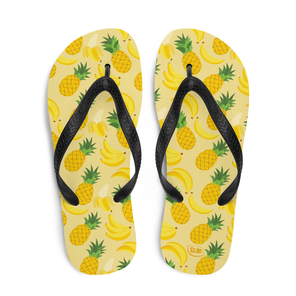 Dole Pineapple Banana Adult Flip Flops