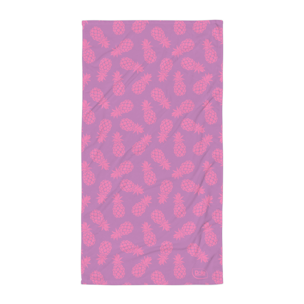 Dole Pineapple Pattern Navy Beach Towel-1