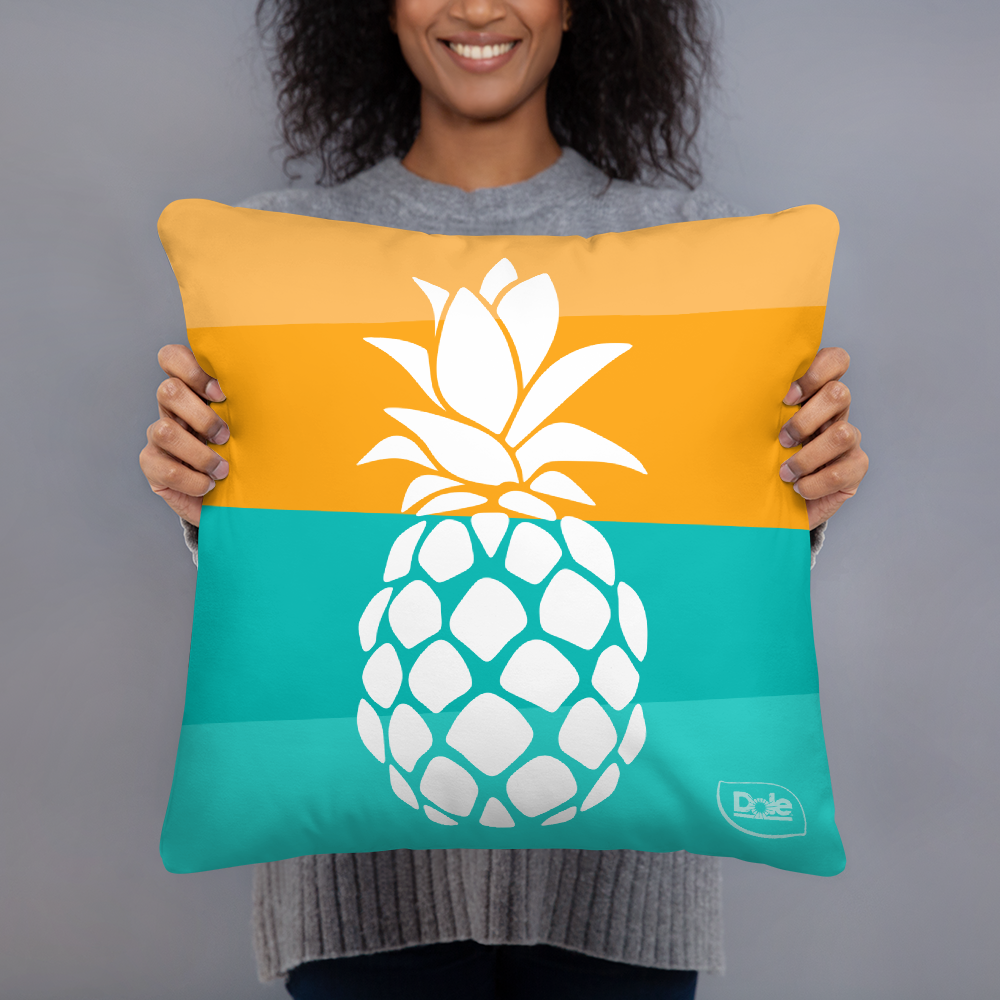 Dole Pineapple Stripe Throw Pillow