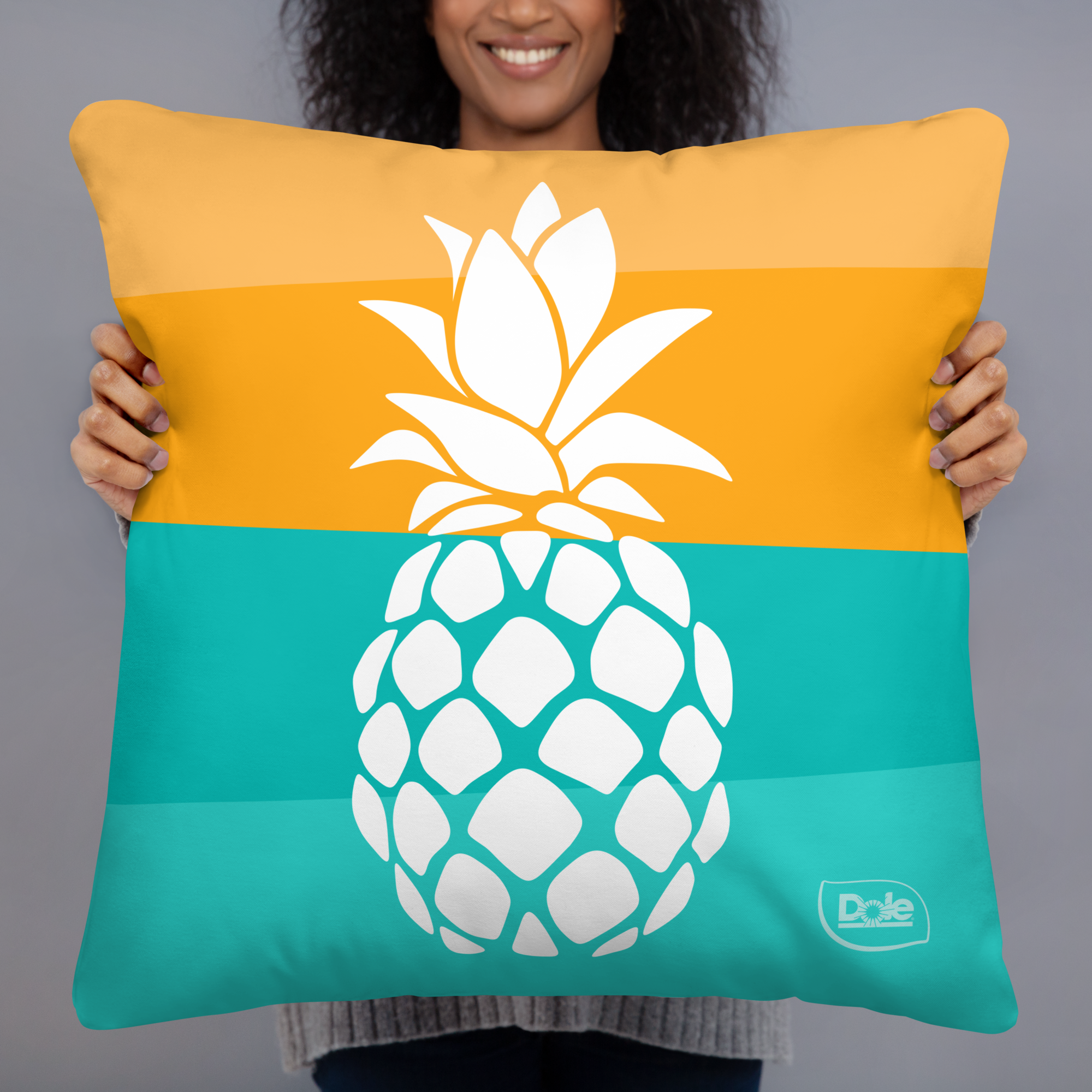 Dole Pineapple Stripe Throw Pillow-4