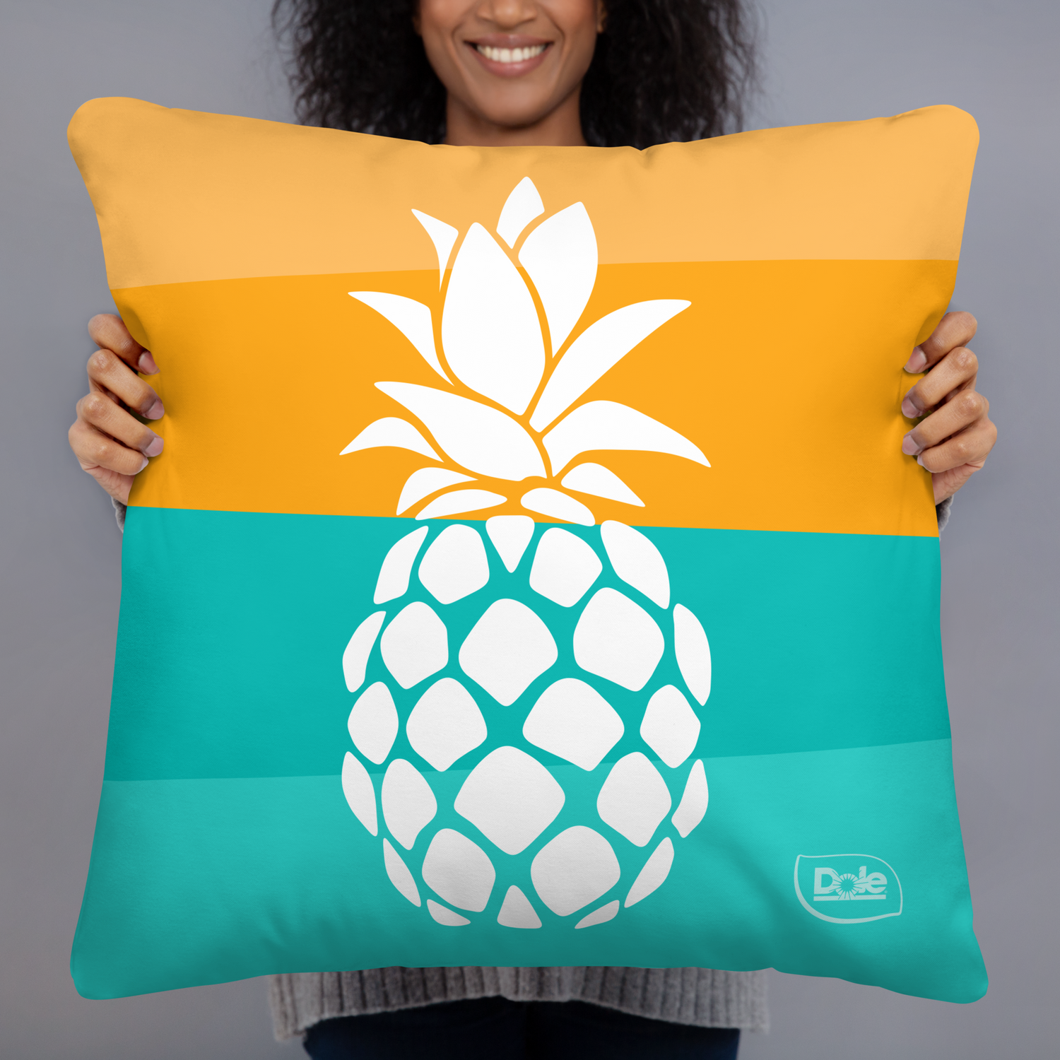 Dole Pineapple Stripe Throw Pillow