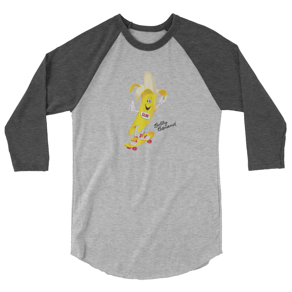 Dole Bobby Banana Skateboard Unisex 3/4 Sleeve Raglan Shirt